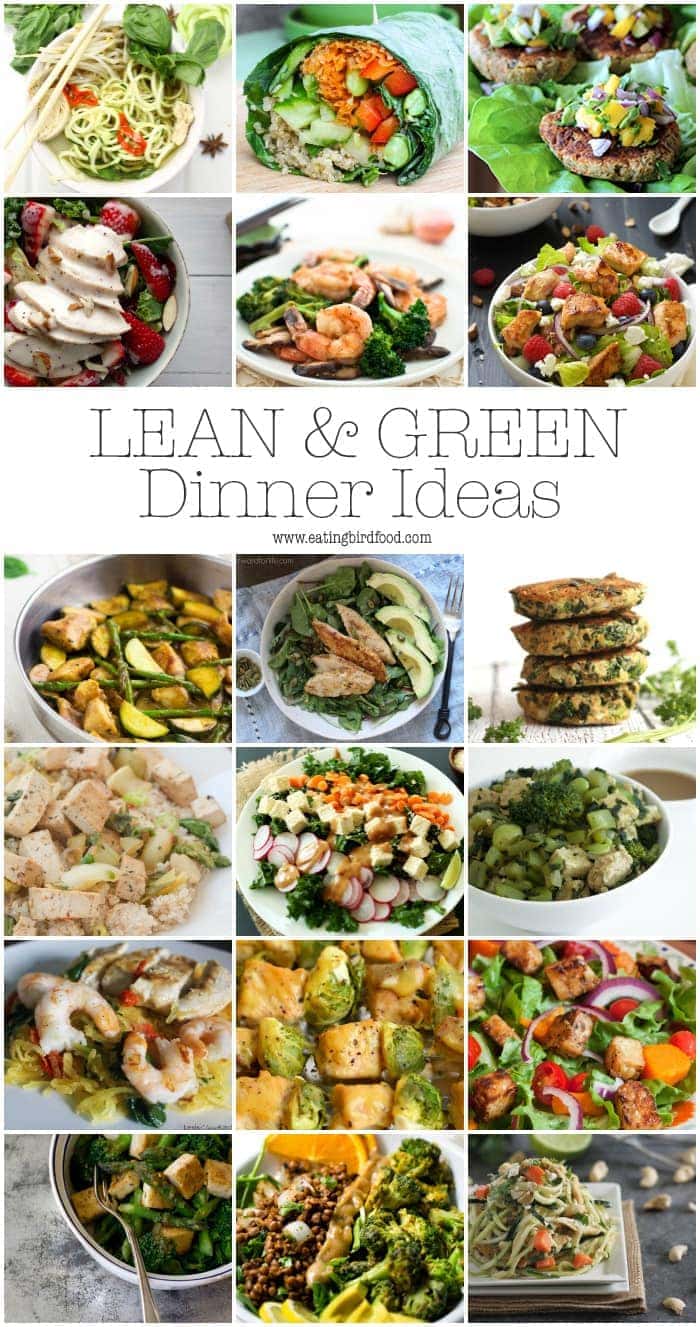 Looking for healthy dinner ideas? Here's over 15 lean & green recipes featuring lean protein and lots of green veggies! Lean & Green Dinner Ideas