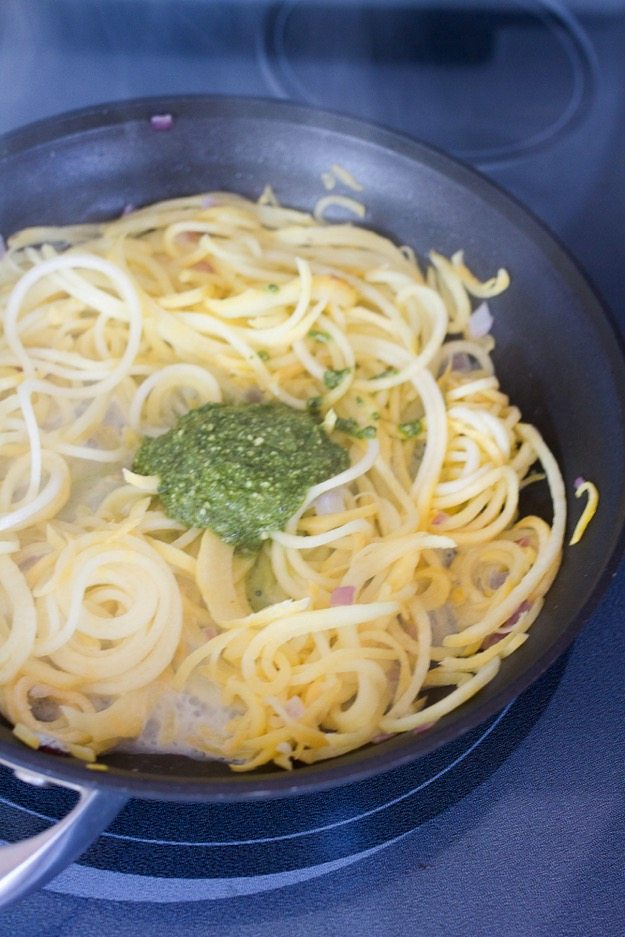 Cooking Rutabaga Pasta with Pesto Cooking Rutabaga Pasta with Pesto