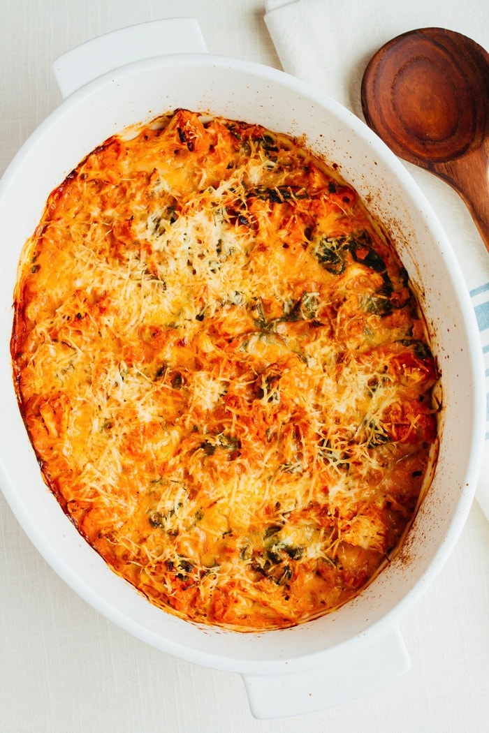 Cauliflower-Baked-Ziti.jpg Low Carb Turkey Cauliflower Baked Ziti in a baking dish with melted cheese on top.