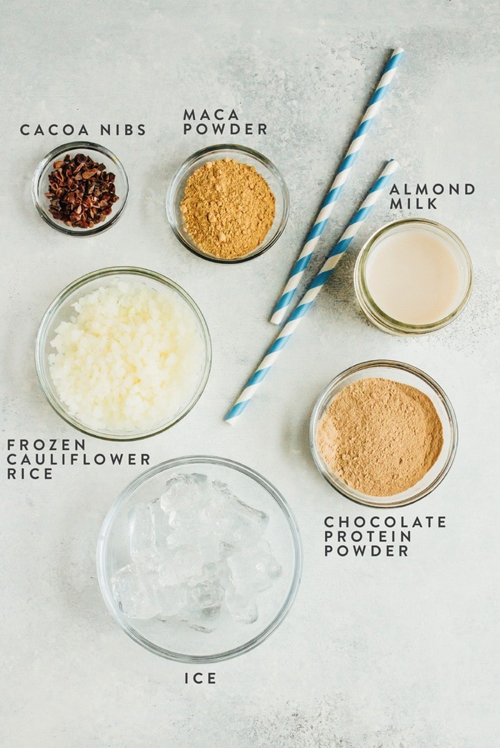 Malted Chocolate Cauliflower Smoothie Ingredients Malted Chocolate Cauliflower Smoothie Ingredients