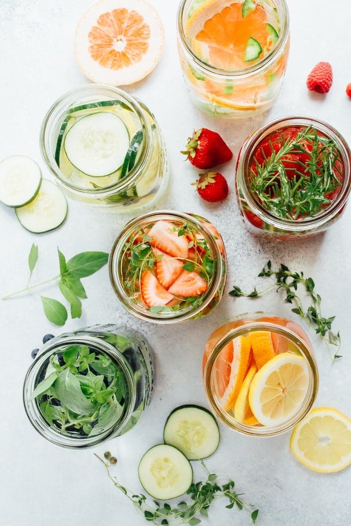 Get excited about drinking more water with these flavorful infused water recipes! Not only will the infused water keep you refreshed and hydrated, but you’ll also load up on the health-benefits offered by the fruit, veggies and herbs. Get excited about drinking more water with these flavorful infused water recipes! Not only will the infused water keep you refreshed and hydrated, but you’ll also load up on the health-benefits offered by the fruit, veggies and herbs.