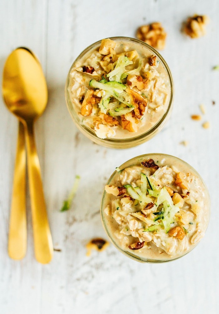 ZUCCHINI BREAD OVERNIGHT OATS // Vegan + Gluten-Free ZUCCHINI BREAD OVERNIGHT OATS // Vegan + Gluten-Free