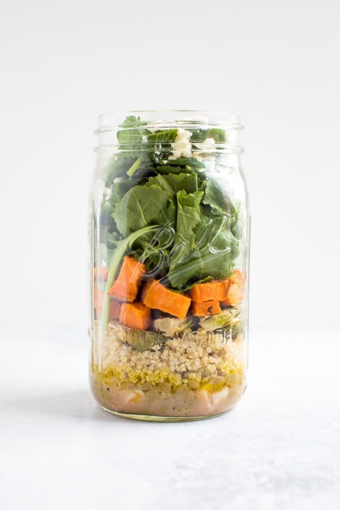 Kale Sweet Potato Lentil Mason Jar Salad Kale Sweet Potato Lentil Mason Jar Salad