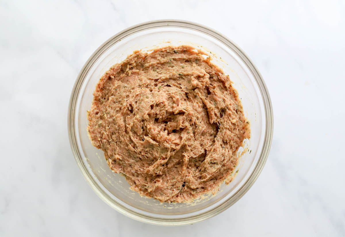 Turkey burger mixture.