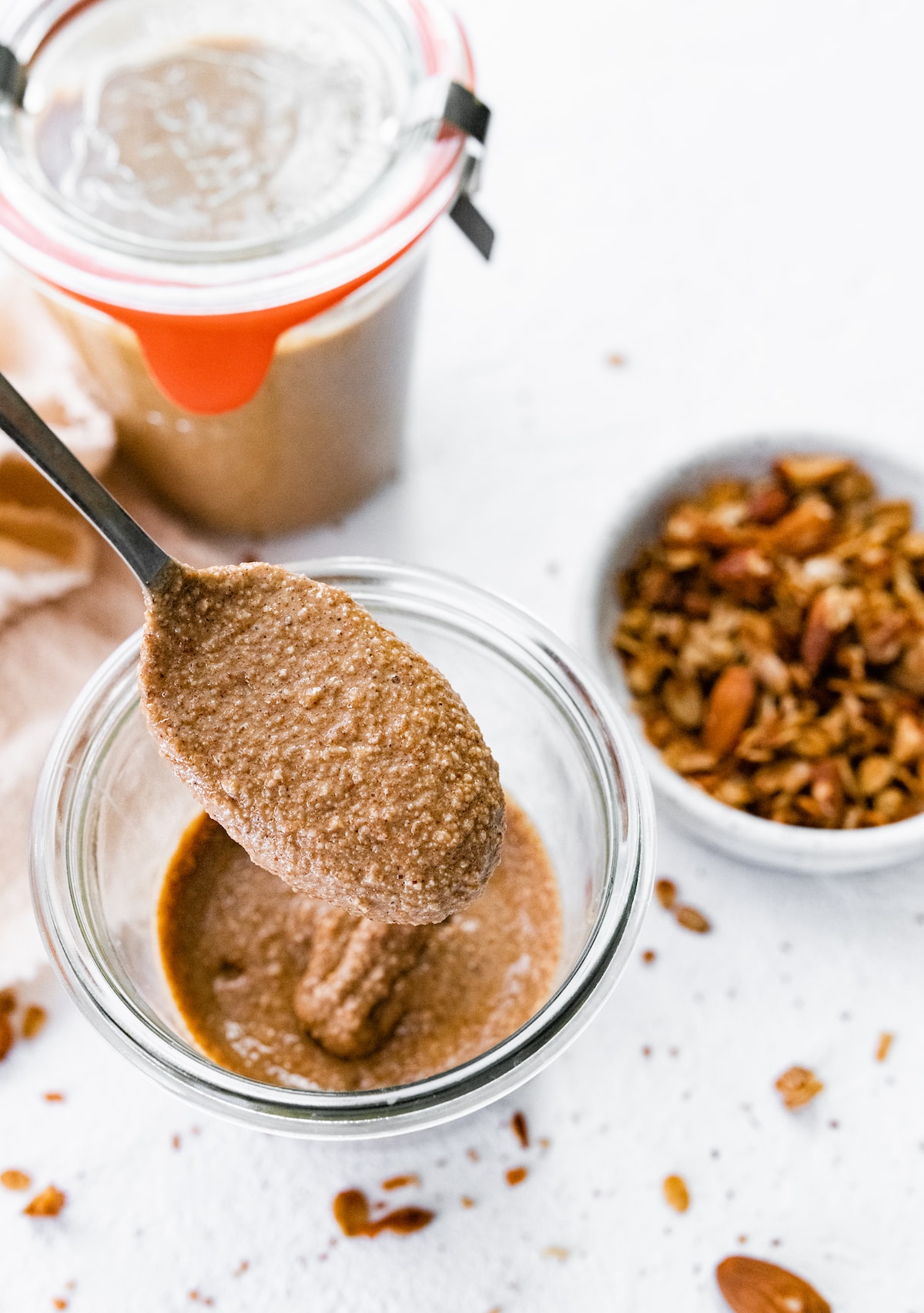 A spoonful of granola butter.
