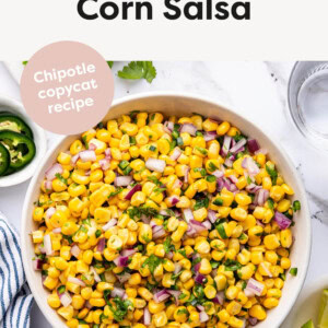 Bowl of corn salsa.