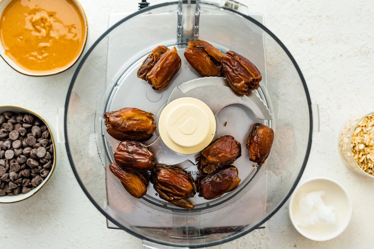 Multiple dates in a food processor.