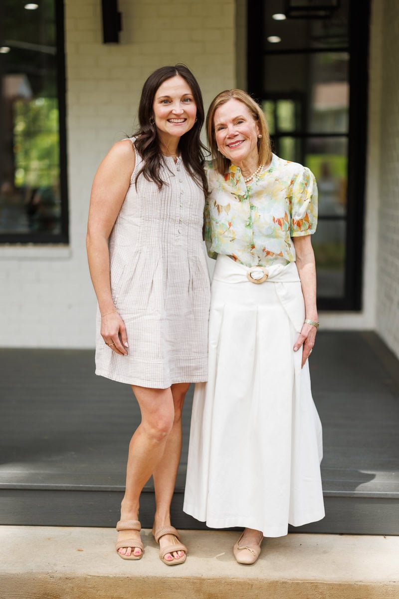 Two women posing together outside during Fresh Air Retreat in Atlanta.